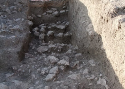 Grd-i Tle ásatás objektumok, az északnyugati szelvény
